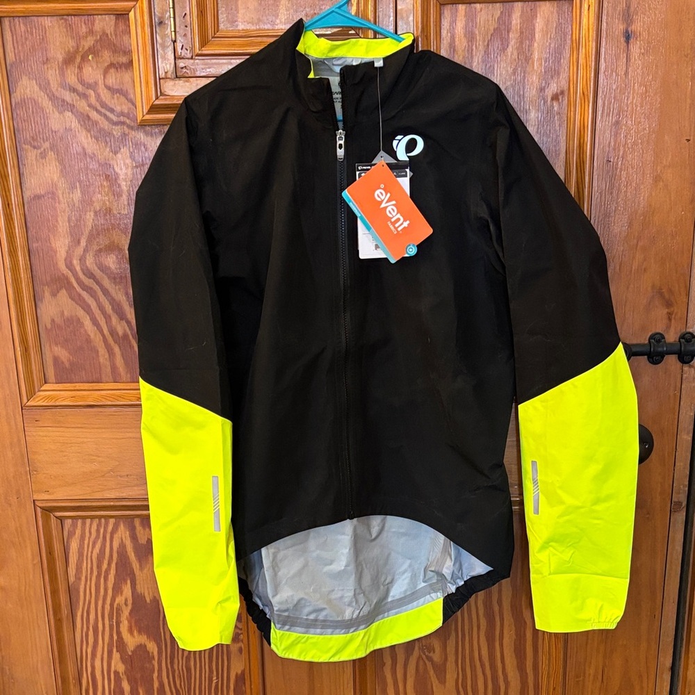 NWT Men’s P.R.O. Pursuit WxB Pearl Izumi Black and Neon Yellow Cycling Jacket XL